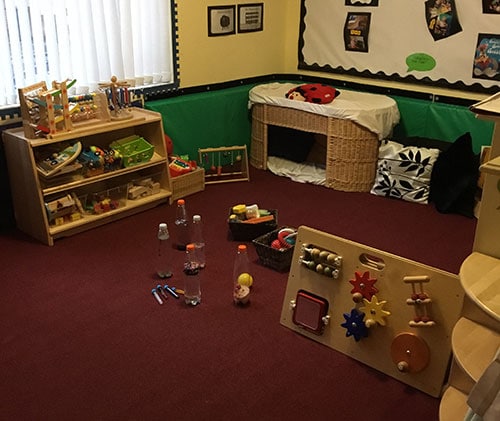 First Steps Nursery Rainbow Room Messy Play Area
